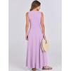 imageANRABESS Women Summer Casual Sleeveless Maxi Sundress Button Fit ampamp Flare ALine Flowy Long Dresses 2025 Beach OutfitsLight Purple