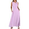 imageANRABESS Women Summer Casual Sleeveless Maxi Sundress Button Fit ampamp Flare ALine Flowy Long Dresses 2025 Beach OutfitsLight Purple