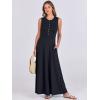 imageANRABESS Women Summer Casual Sleeveless Maxi Sundress Button Fit ampamp Flare ALine Flowy Long Dresses 2025 Beach OutfitsNavy Blue