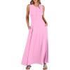 imageANRABESS Women Summer Casual Sleeveless Maxi Sundress Button Fit ampamp Flare ALine Flowy Long Dresses 2025 Beach OutfitsPink