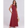 imageANRABESS Women Summer Casual Sleeveless Maxi Sundress Button Fit ampamp Flare ALine Flowy Long Dresses 2025 Beach OutfitsWine Red