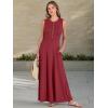 imageANRABESS Women Summer Casual Sleeveless Maxi Sundress Button Fit ampamp Flare ALine Flowy Long Dresses 2025 Beach OutfitsWine Red