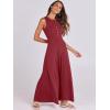 imageANRABESS Women Summer Casual Sleeveless Maxi Sundress Button Fit ampamp Flare ALine Flowy Long Dresses 2025 Beach OutfitsWine Red