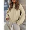 imageANRABESS Womens Oversized Crewneck Long Sleeve Fuzzy Knit Casual Chunky Warm 2025 Fall Pullover Sweaters Top Trendy OutfitsAlmond