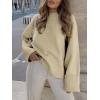 imageANRABESS Womens Oversized Crewneck Long Sleeve Fuzzy Knit Casual Chunky Warm 2025 Fall Pullover Sweaters Top Trendy OutfitsAlmond