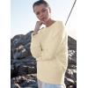 imageANRABESS Womens Oversized Crewneck Long Sleeve Fuzzy Knit Casual Chunky Warm 2025 Fall Pullover Sweaters Top Trendy OutfitsAlmond