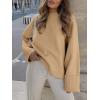 imageANRABESS Womens Oversized Crewneck Long Sleeve Fuzzy Knit Casual Chunky Warm 2025 Fall Pullover Sweaters Top Trendy OutfitsApricot