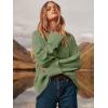 imageANRABESS Womens Oversized Crewneck Long Sleeve Fuzzy Knit Casual Chunky Warm 2025 Fall Pullover Sweaters Top Trendy OutfitsArmy Green