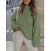 imageANRABESS Womens Oversized Crewneck Long Sleeve Fuzzy Knit Casual Chunky Warm 2025 Fall Pullover Sweaters Top Trendy OutfitsArmy Green