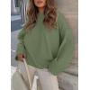 imageANRABESS Womens Oversized Crewneck Long Sleeve Fuzzy Knit Casual Chunky Warm 2025 Fall Pullover Sweaters Top Trendy OutfitsArmy Green