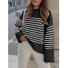 imageANRABESS Womens Oversized Crewneck Long Sleeve Fuzzy Knit Casual Chunky Warm 2025 Fall Pullover Sweaters Top Trendy OutfitsBlack White Stripe