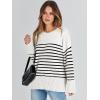 imageANRABESS Womens Oversized Crewneck Long Sleeve Fuzzy Knit Casual Chunky Warm 2025 Fall Pullover Sweaters Top Trendy OutfitsBlack White Stripes