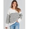 imageANRABESS Womens Oversized Crewneck Long Sleeve Fuzzy Knit Casual Chunky Warm 2025 Fall Pullover Sweaters Top Trendy OutfitsBlack White Stripes