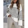 imageANRABESS Womens Oversized Crewneck Long Sleeve Fuzzy Knit Casual Chunky Warm 2025 Fall Pullover Sweaters Top Trendy OutfitsBlack White Stripes
