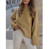 imageANRABESS Womens Oversized Crewneck Long Sleeve Fuzzy Knit Casual Chunky Warm 2025 Fall Pullover Sweaters Top Trendy OutfitsDark Khaki