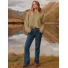 imageANRABESS Womens Oversized Crewneck Long Sleeve Fuzzy Knit Casual Chunky Warm 2025 Fall Pullover Sweaters Top Trendy OutfitsDark Khaki