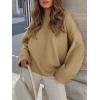 imageANRABESS Womens Oversized Crewneck Long Sleeve Fuzzy Knit Casual Chunky Warm 2025 Fall Pullover Sweaters Top Trendy OutfitsDark Khaki