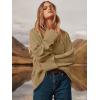 imageANRABESS Womens Oversized Crewneck Long Sleeve Fuzzy Knit Casual Chunky Warm 2025 Fall Pullover Sweaters Top Trendy OutfitsDark Khaki