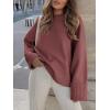 imageANRABESS Womens Oversized Crewneck Long Sleeve Fuzzy Knit Casual Chunky Warm 2025 Fall Pullover Sweaters Top Trendy OutfitsFuchsia