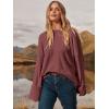imageANRABESS Womens Oversized Crewneck Long Sleeve Fuzzy Knit Casual Chunky Warm 2025 Fall Pullover Sweaters Top Trendy OutfitsFuchsia
