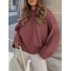 imageANRABESS Womens Oversized Crewneck Long Sleeve Fuzzy Knit Casual Chunky Warm 2025 Fall Pullover Sweaters Top Trendy OutfitsFuchsia