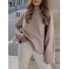 imageANRABESS Womens Oversized Crewneck Long Sleeve Fuzzy Knit Casual Chunky Warm 2025 Fall Pullover Sweaters Top Trendy OutfitsGray Purple