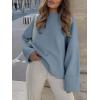 imageANRABESS Womens Oversized Crewneck Long Sleeve Fuzzy Knit Casual Chunky Warm 2025 Fall Pullover Sweaters Top Trendy OutfitsGrey Blue