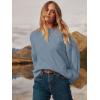 imageANRABESS Womens Oversized Crewneck Long Sleeve Fuzzy Knit Casual Chunky Warm 2025 Fall Pullover Sweaters Top Trendy OutfitsGrey Blue