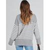 imageANRABESS Womens Oversized Crewneck Long Sleeve Fuzzy Knit Casual Chunky Warm 2025 Fall Pullover Sweaters Top Trendy OutfitsGrey White Stripe