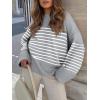 imageANRABESS Womens Oversized Crewneck Long Sleeve Fuzzy Knit Casual Chunky Warm 2025 Fall Pullover Sweaters Top Trendy OutfitsGrey White Stripe
