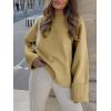 imageANRABESS Womens Oversized Crewneck Long Sleeve Fuzzy Knit Casual Chunky Warm 2025 Fall Pullover Sweaters Top Trendy OutfitsLight Khaki