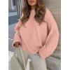 imageANRABESS Womens Oversized Crewneck Long Sleeve Fuzzy Knit Casual Chunky Warm 2025 Fall Pullover Sweaters Top Trendy OutfitsPink