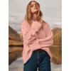 imageANRABESS Womens Oversized Crewneck Long Sleeve Fuzzy Knit Casual Chunky Warm 2025 Fall Pullover Sweaters Top Trendy OutfitsPink