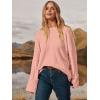 imageANRABESS Womens Oversized Crewneck Long Sleeve Fuzzy Knit Casual Chunky Warm 2025 Fall Pullover Sweaters Top Trendy OutfitsPink