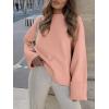imageANRABESS Womens Oversized Crewneck Long Sleeve Fuzzy Knit Casual Chunky Warm 2025 Fall Pullover Sweaters Top Trendy OutfitsPink