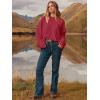imageANRABESS Womens Oversized Crewneck Long Sleeve Fuzzy Knit Casual Chunky Warm 2025 Fall Pullover Sweaters Top Trendy OutfitsRed