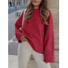 imageANRABESS Womens Oversized Crewneck Long Sleeve Fuzzy Knit Casual Chunky Warm 2025 Fall Pullover Sweaters Top Trendy OutfitsRed
