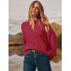 imageANRABESS Womens Oversized Crewneck Long Sleeve Fuzzy Knit Casual Chunky Warm 2025 Fall Pullover Sweaters Top Trendy OutfitsRed