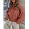 imageANRABESS Womens Oversized Crewneck Long Sleeve Fuzzy Knit Casual Chunky Warm 2025 Fall Pullover Sweaters Top Trendy OutfitsRust