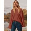 imageANRABESS Womens Oversized Crewneck Long Sleeve Fuzzy Knit Casual Chunky Warm 2025 Fall Pullover Sweaters Top Trendy OutfitsRust