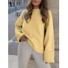 imageANRABESS Womens Oversized Crewneck Long Sleeve Fuzzy Knit Casual Chunky Warm 2025 Fall Pullover Sweaters Top Trendy OutfitsYellow