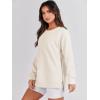 imageANRABESS Womens Oversized Sweatshirt Crewneck Long Sleeve Tunic Pollover Shirt Side Zipper Hoodie Sweater 2025 Spring ClothesApricot