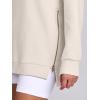 imageANRABESS Womens Oversized Sweatshirt Crewneck Long Sleeve Tunic Pollover Shirt Side Zipper Hoodie Sweater 2025 Spring ClothesApricot