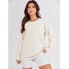 imageANRABESS Womens Oversized Sweatshirt Crewneck Long Sleeve Tunic Pollover Shirt Side Zipper Hoodie Sweater 2025 Spring ClothesApricot