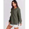 imageANRABESS Womens Oversized Sweatshirt Crewneck Long Sleeve Tunic Pollover Shirt Side Zipper Hoodie Sweater 2025 Spring ClothesArmy Green