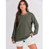 imageANRABESS Womens Oversized Sweatshirt Crewneck Long Sleeve Tunic Pollover Shirt Side Zipper Hoodie Sweater 2025 Spring ClothesArmy Green