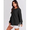 imageANRABESS Womens Oversized Sweatshirt Crewneck Long Sleeve Tunic Pollover Shirt Side Zipper Hoodie Sweater 2025 Spring ClothesBlack