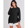 imageANRABESS Womens Oversized Sweatshirt Crewneck Long Sleeve Tunic Pollover Shirt Side Zipper Hoodie Sweater 2025 Spring ClothesBlack