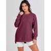 imageANRABESS Womens Oversized Sweatshirt Crewneck Long Sleeve Tunic Pollover Shirt Side Zipper Hoodie Sweater 2025 Spring ClothesBurgundy