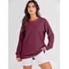 imageANRABESS Womens Oversized Sweatshirt Crewneck Long Sleeve Tunic Pollover Shirt Side Zipper Hoodie Sweater 2025 Spring ClothesBurgundy